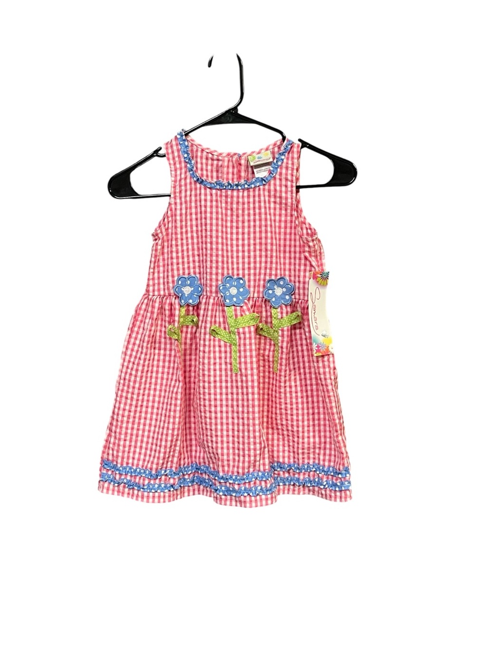 Samara 6X Girls Pink Gingham Seersucker Dress Cottagecore Kidcore Y2K NWT